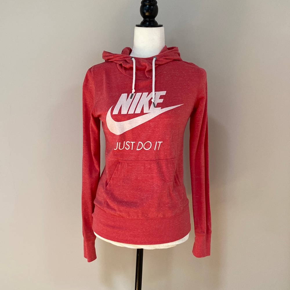 Nike light weight cotton blend jersey pullover hoodie. Size small